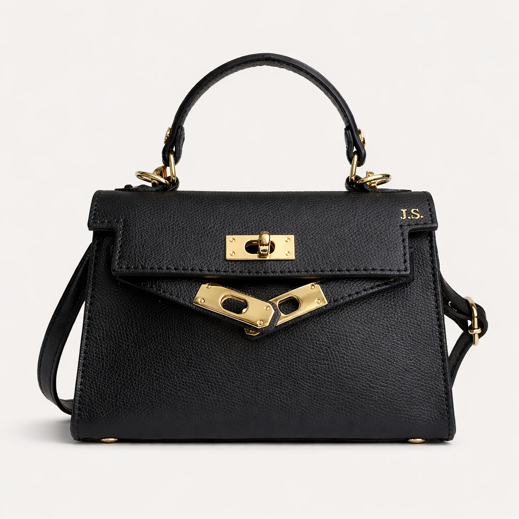 Luxury Leather Women's Shoulder Bag – Elegant Top Handle