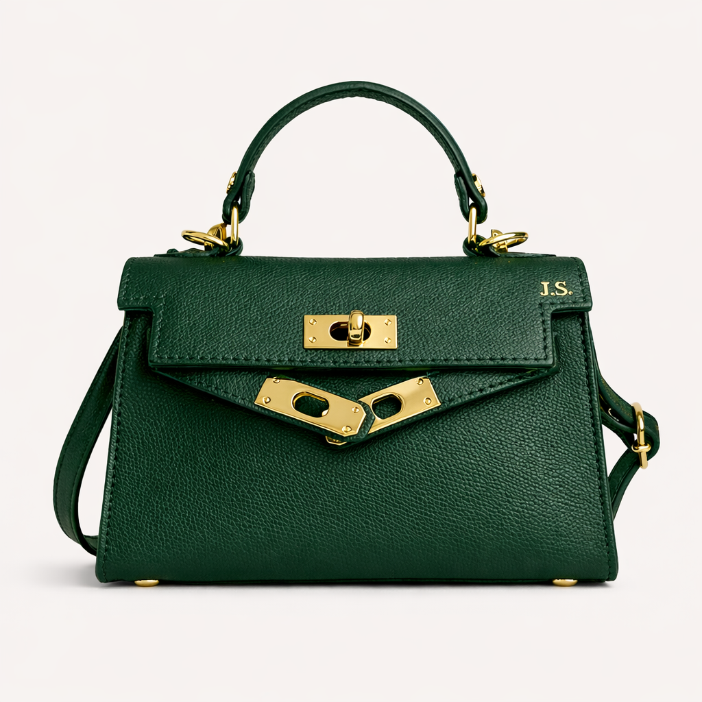 Luxury Leather Women's Shoulder Bag – Elegant Top Handle