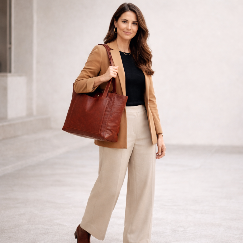 Natalia Leather Handbag - Timeless Classic Shoulder Bag